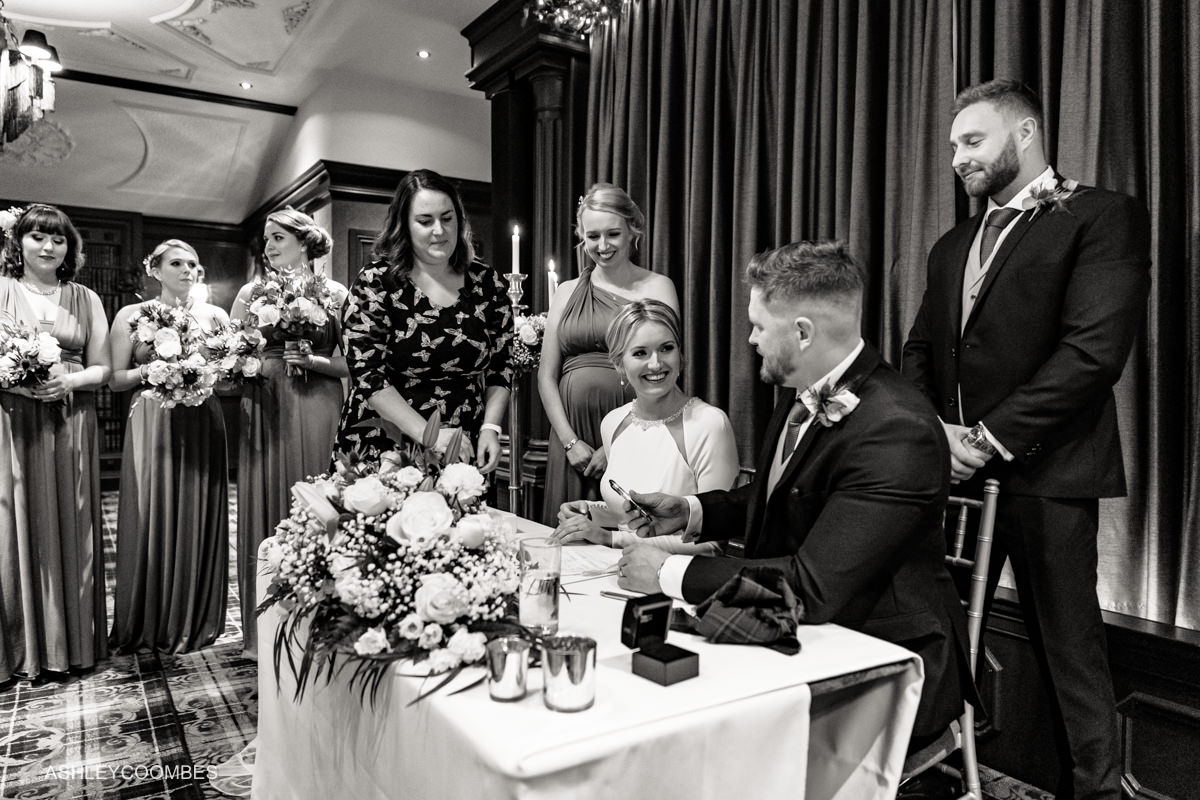 signing the register