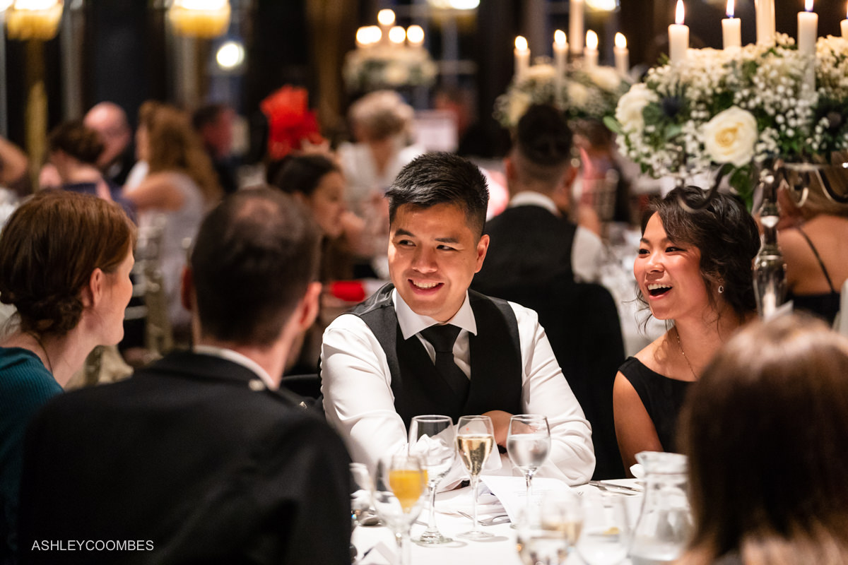 Cornhill Castle Wedding dinner conversation